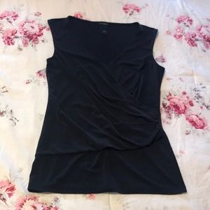 Women's Navy Blue Short Sleeve Blouse